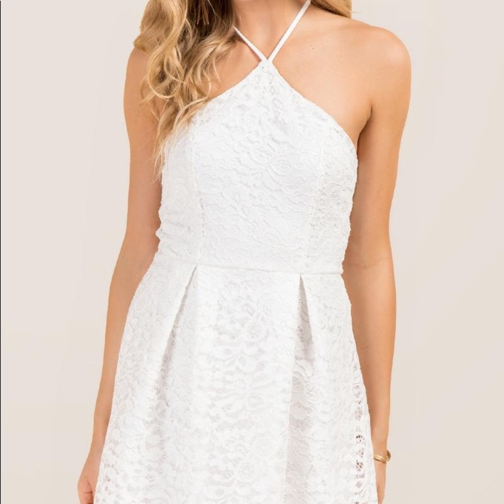 Francesca’s Alma Embroidered Lace Dress